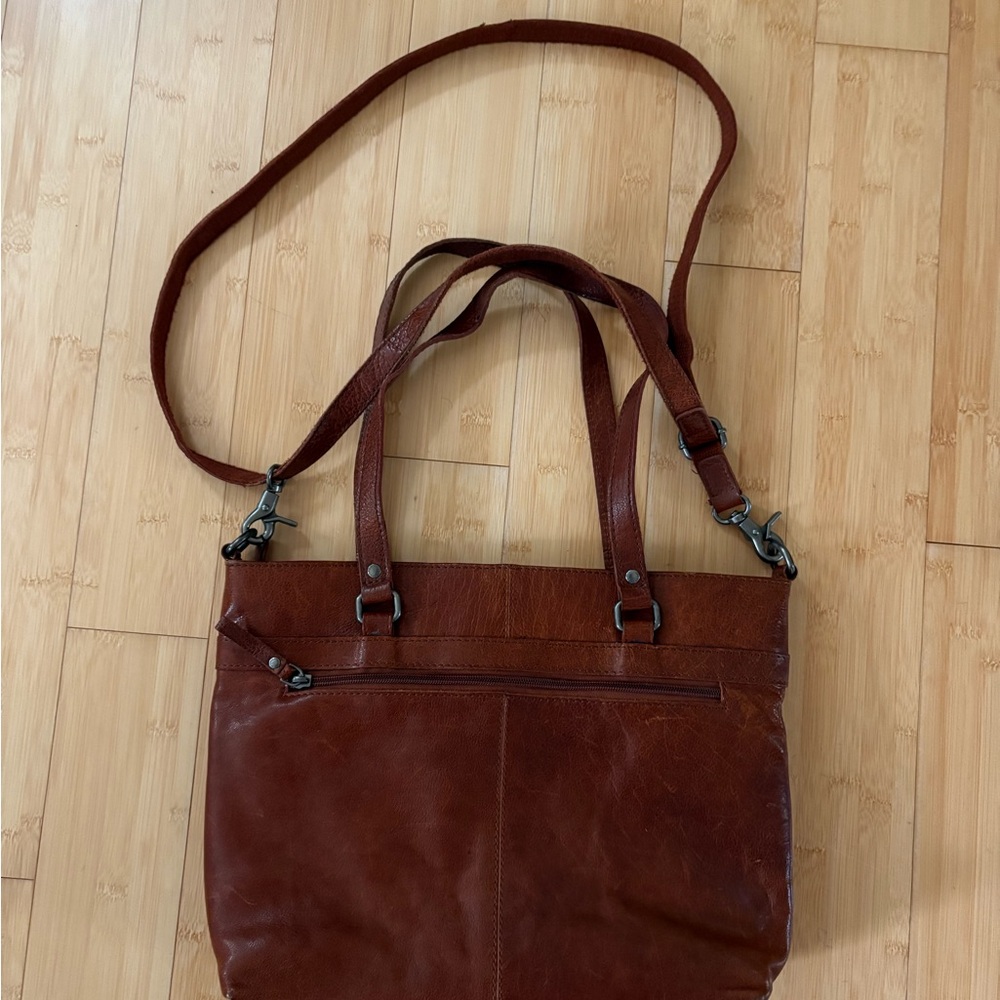Spikes and Sparrow Brown Leather Tote Bag